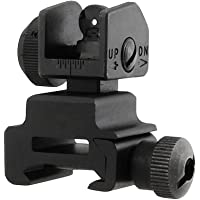 UTG Model 4-15 Flip Up Rear Sight - Mira para Airsoft- Color Negro